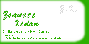 zsanett kidon business card